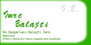 imre balajti business card